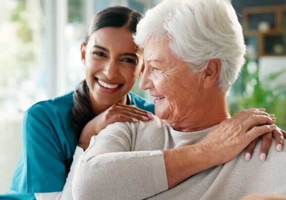 Woman leaning on the shoulder of a second woman