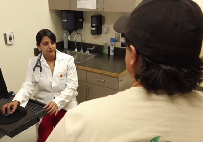 Daniel Garcia and Dr. Azad discussing health