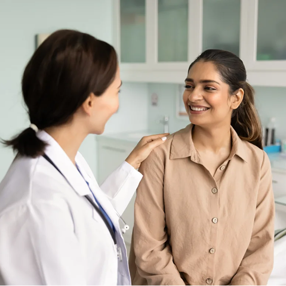 Doctor speaking to a patient